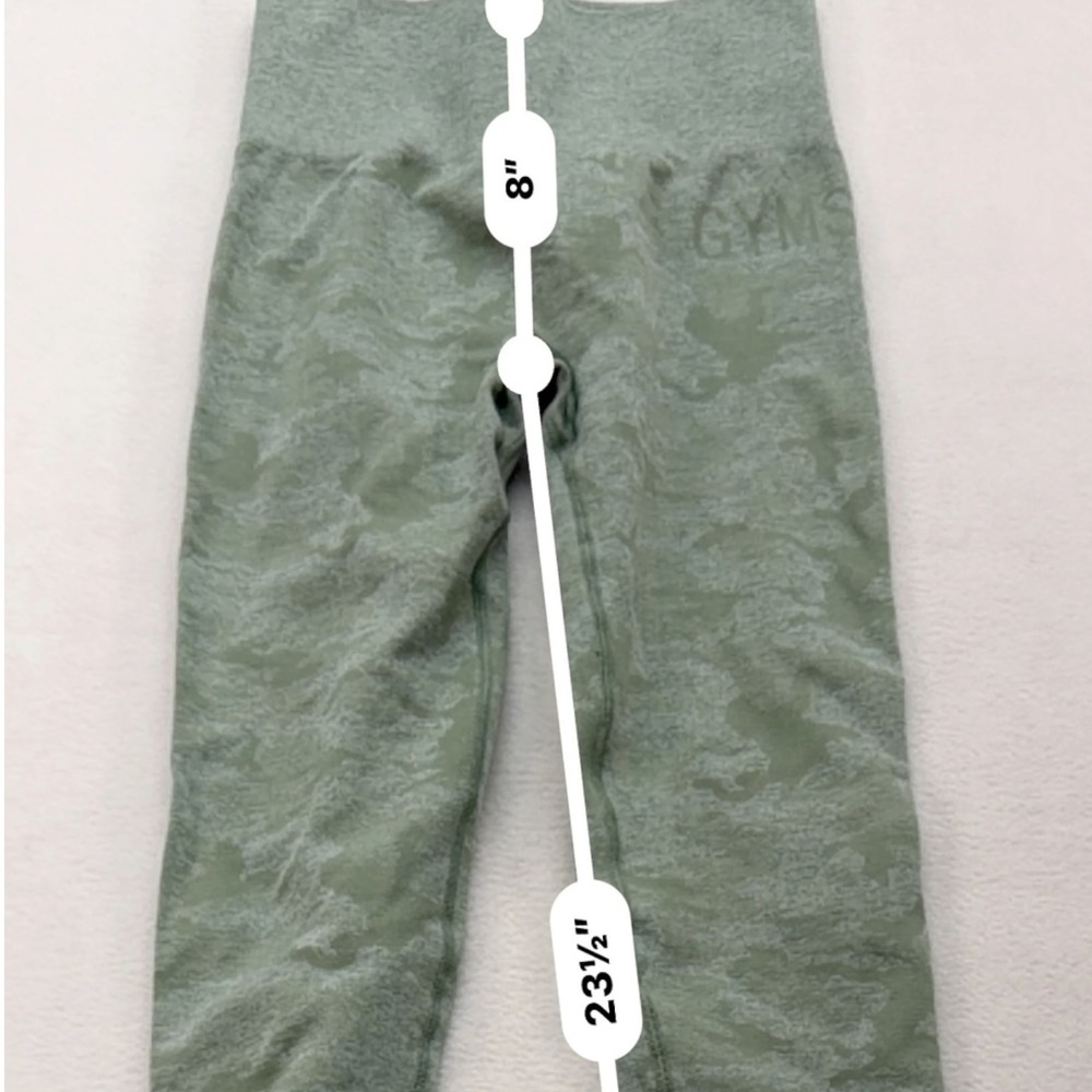 Gymshark Womens Adapt Camo Seamless Leggings Sage Green High Waist Scrunch Bum S - Picture 8 of 10